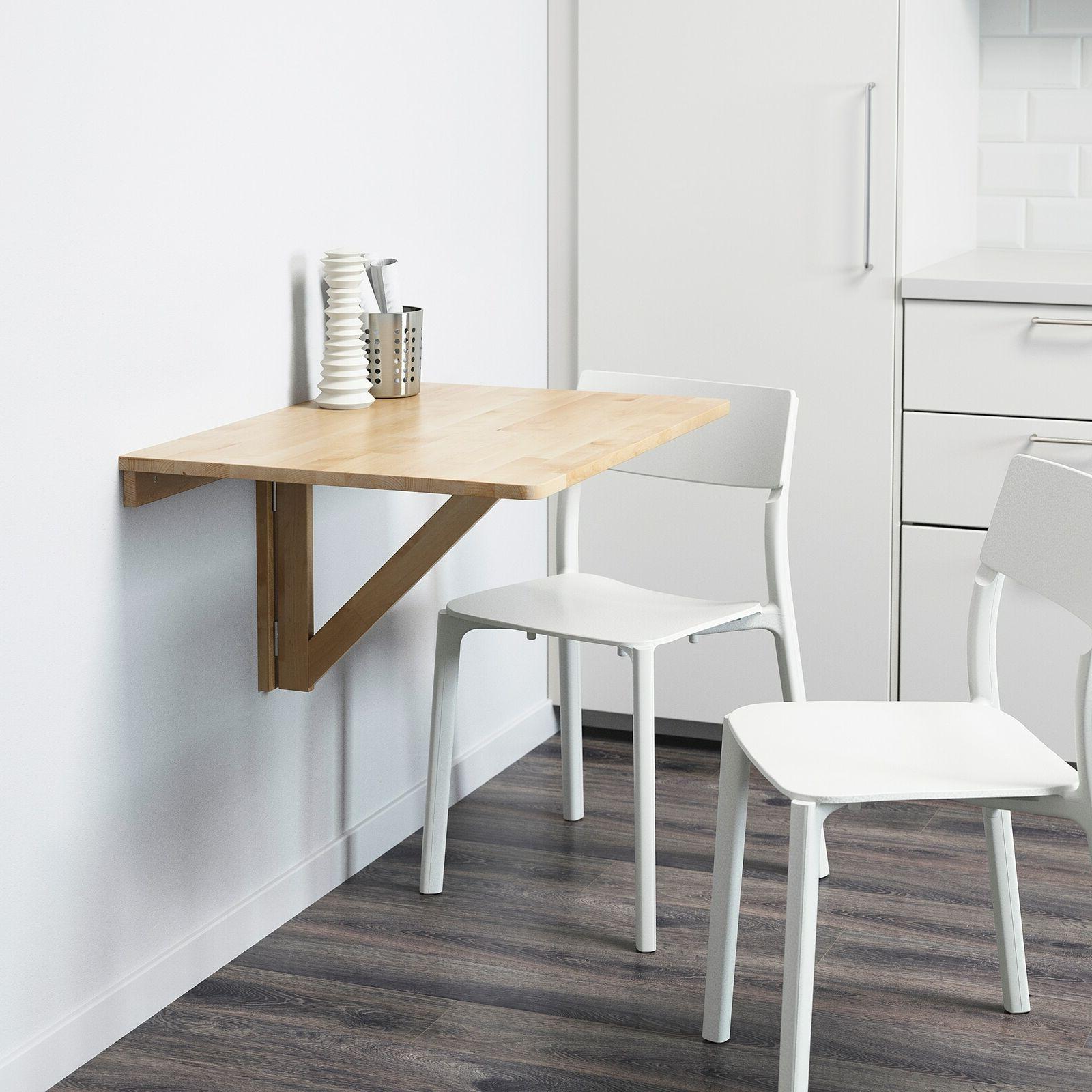 wandklapptisch di massiccio betulla 79x59cm tavolo pieghevol