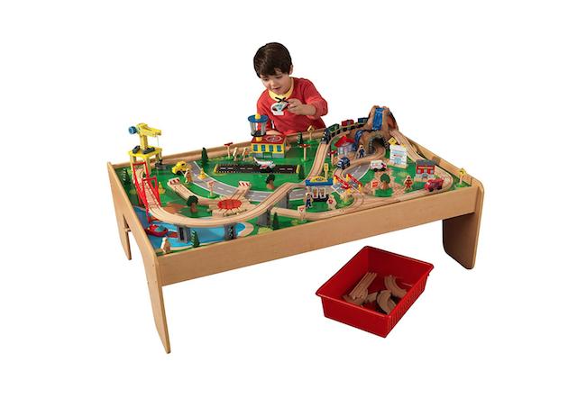 waterfall mountain train set table