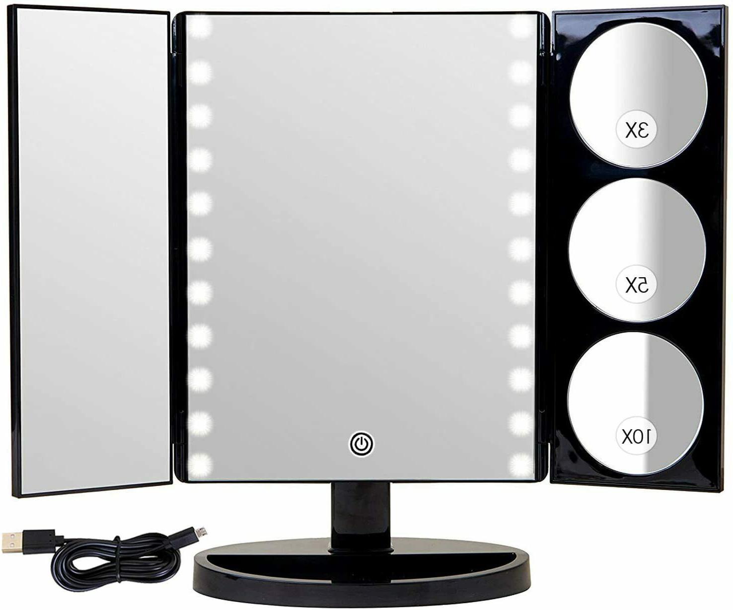 xl specchio trucco con luz led e