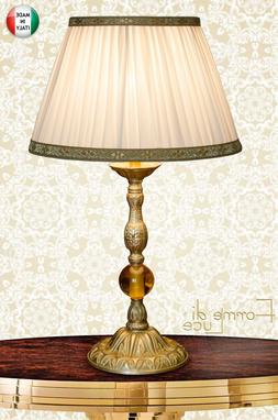 Classica Cristallo E Ottone Con Paralume Pliss&eacute;