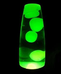 Lava Magma Verde Arredamento 30 Cm. Bolle Plasma Glitter Cas