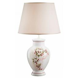 Lume In Ferro Battuto Classico Ceramica Bianca  Fl Cl32 Ta