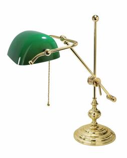 Per Studio O Ufficio In Ottone Ministeriale Con Vetro Verde