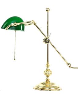 Per Studio O Ufficio In Ottone Ministeriale Con Vetro Verde