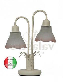 Lampada in ferro battuto da tavolo