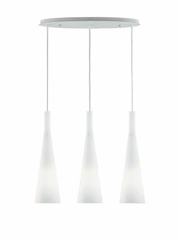 Da Pranzo 3 Luci Coni In Vetro Bianco Ideal Lux
