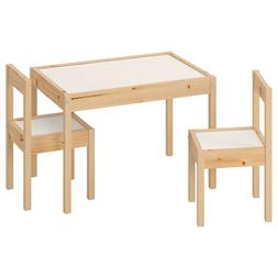 Per Bambini Con 2 Sedie, Ikea,&nbsp; Bianco/pino, Cameretta, Nuo