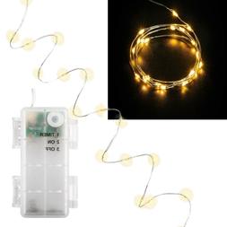 LED Draht-Lichterkette Bianco Caldo con Timer 20-100 Mirco L
