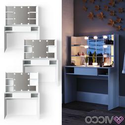 VICCO LED Toeletta da trucco DAENERYS Bianco Toilette Toelet