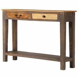 legno massello tavolo consolle vintage 118x30x80 cm