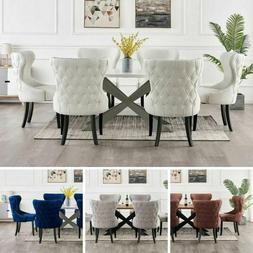 lusso bianco tavolo da pranzo set velluto