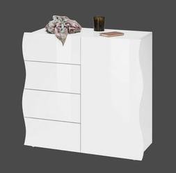 Madia 4 cassetti e 1 anta sagomati, linea onda