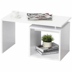 HOMCOM  Moderno Tavolino Basso Da Salotto in Legno 77 x 40 x