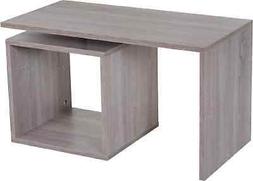 DecHome Moderno Tavolino Da Salotto In Legno Mdf Grigio 77x4