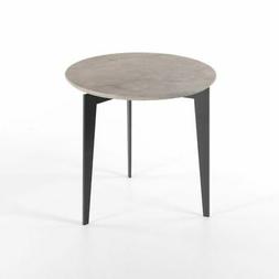 NORDIC M tavolino rotondo da salotto in ACCIAIO e vero MARMO