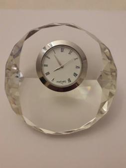 Orologio da tavola scrivania  in cristallo piccolo OTTAVIANI