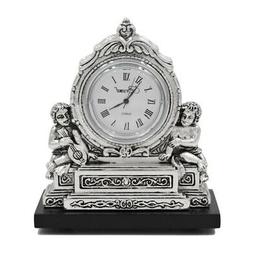 In Laminato Argento Stile Barocco Puttini Con Mandolino