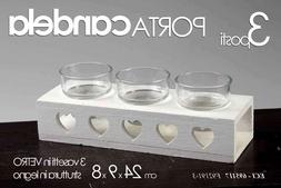 Legno Bicchiere Vetro Cuore 695117