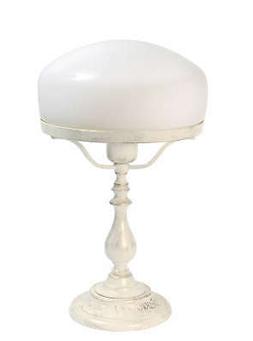 Avorio Shabby Chic Comodino Lampada Fungo