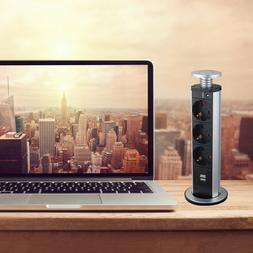 Da Incasso Multipresa 3x Schuko 2x Usb A Scomparsa Carica Cu