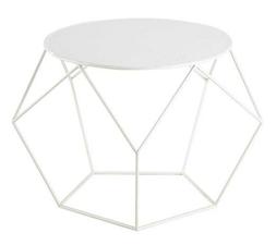 Basso Rotondo Metallo, Esterno O Interno, Bianco - Design Mo