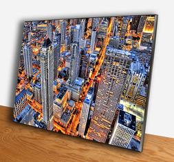 Quadro Pannello Grattacieli dall'Alto Stampa su Tavola Quadr