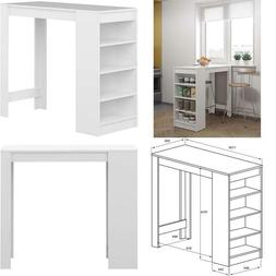 Bar, 115 X 50 X 102.7 H Cm, Legno, Bianco, 102.7 X 11