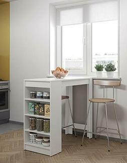 Bar, 115 X 50 X 102.7 H Cm, Legno, Bianco, Bianco