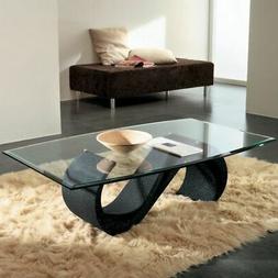 RUNI tavolino da salotto in mineralmarmo e vetro moderno ova