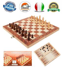 3in1 Backgammon Dama Portatile Pieghevole