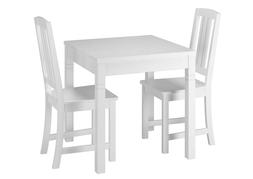 Quadrato Con 2 Intagli 2 Sedie In Pino 90.70-50bw-set22