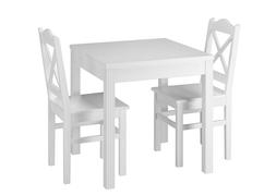 Quadrato Zampe Intagliate 2 Sedie 90.70-50cw-set20