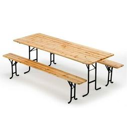 set birreria tavolo panche legno feste giardino