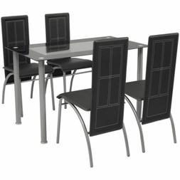 In Vetro E 4 Sedie Colori Vari