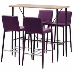 Alto Con 4 Sgabelli In Ecopelle Vari Colori