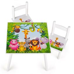 E 2 Sedie In Legno Motivo Giungla