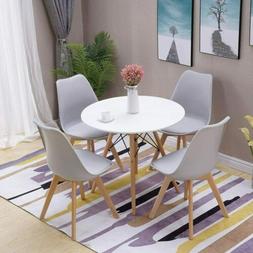 Rotondo Da 80 Cm E Sedie Tulip Lounge Retr&ograve; Per 4 Persone