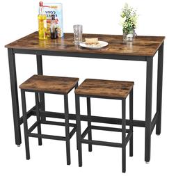 Da Bar Con 2 Sgabelli Da Bar, Set Di Sedie Da Pranzo Con Tav