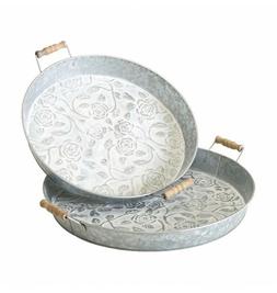BOLTZE SET KIT TAVOLA TRAY  2 VASSOI PORTATA TONDI CUCINA IN