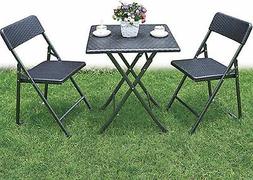 Con Due Sedie Summer Acciaio Hdpe Rattan.