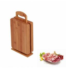 SET TAVOLA 6 TAGLIERI CUCINA LEGNO BAMBOO SUPPORTO SALVASPAZ