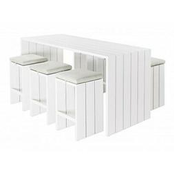 Bar + 6 Sgabelli Atlantic Con Cuscino Bizzotto Cod. 0662098