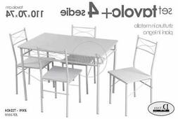 set tavolo cucina con 4 sedie bianco