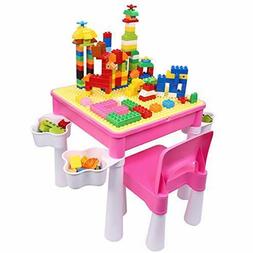 E Sedia Per Bambini Da Attivit&agrave; In Plastica Rosa