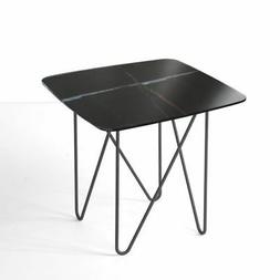 SHAPE V tavolino da salotto quadrato MODERNO in metallo e ve