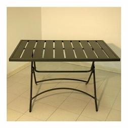 In Ferro Pieghevole Da Esterno Giardino 120x80 Cm Grigio