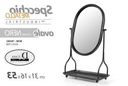 H 53 Cm Industrial Specchiera Nero Trucchi Make Up Boh 78100