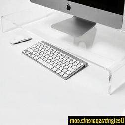 Supporto  50x30xH10 Cm alzata in plexiglass per monitor LCD_