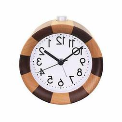 Sveglia in Legno Stile Classico Rotondo In legno con Snooze 