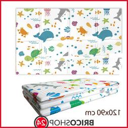Tappeto per Bambini 120x90 Pieghevole Antiscivolo Soft Ocean